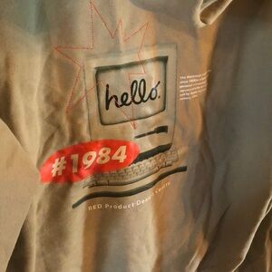 Redesign Red Product Design Centre Sweatshirt “hello” Macintosh